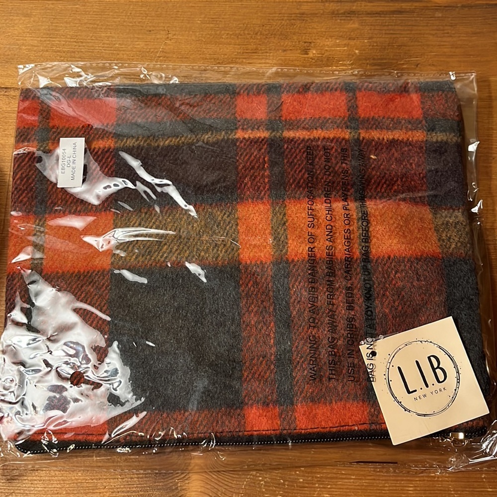 Rust Plaid Crossbody Bag - Picture 9 of 12